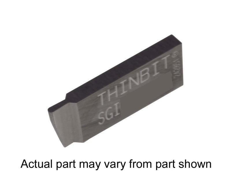 LITTLEBIT THINBIT 3 Pack SGI021D2FR 0.021" Width 0.063" Depth, Uncoated Carbide, Full Radius, Grooving Insert for Steel, Cast Iron and Stainless Steel with Interrupted Cuts - Image 2